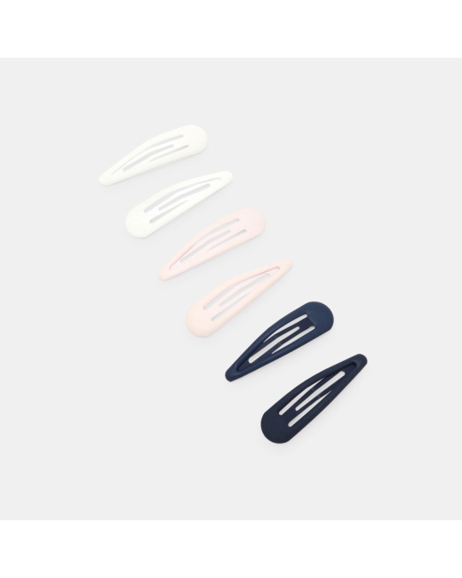 Barrettes clic clac (lot de 6) bleu fille