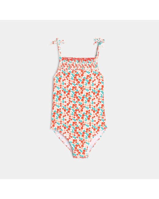 Maillot de bain imprimé 1 pièce orange fille