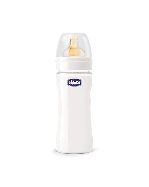 Biberon verre anti hoquet 240 ml caoutchouc 0m+