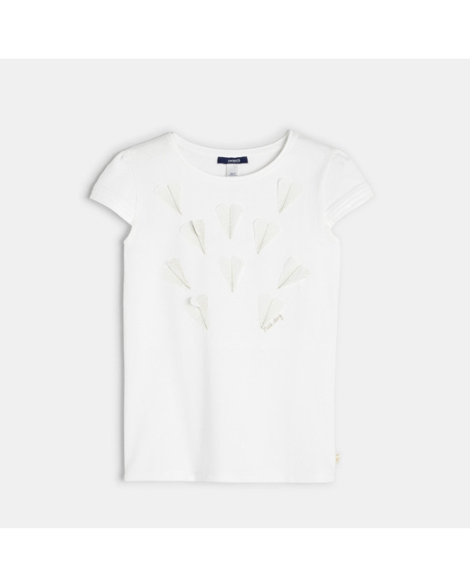 T-shirt fantaisie blanc fille