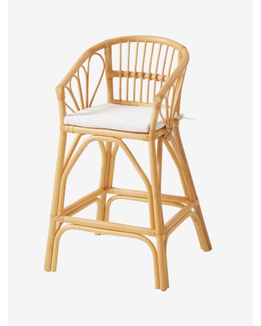 Chaise surélevée en rotin