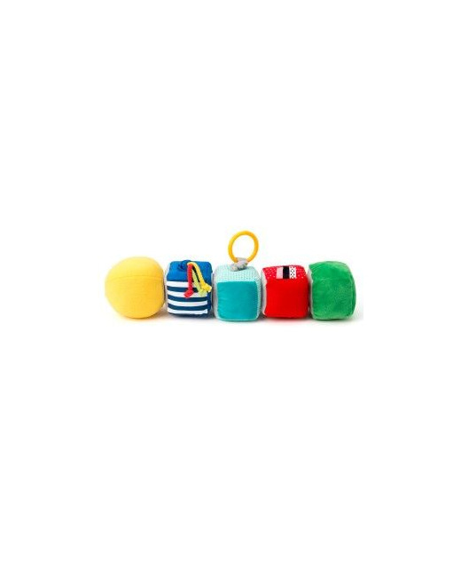 4 cubes et 1 balle sensoriels
