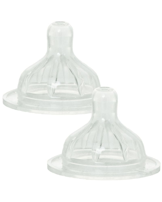 Lot de 2 tétines 3 vitesses 1er âge