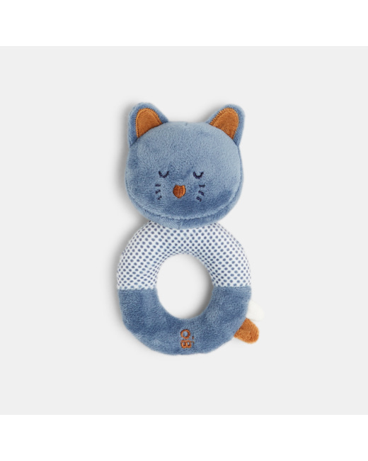 Peluche hochet chat bleu