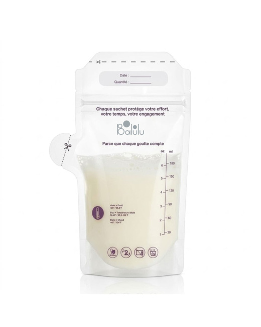 Sachets de conservation du lait maternel avec indicateur de température