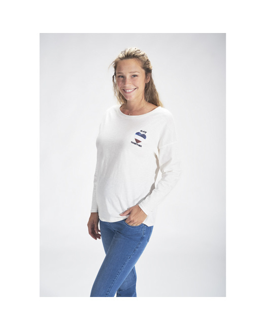 T-shirt adulte manches longues avec sequins