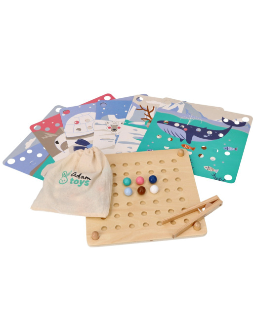 Jeu de plateau à perles en bois Montessori ALDO