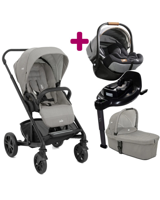 Poussette trio Chrome + siège auto I-Level Recline + nacelle + base pivotante encore