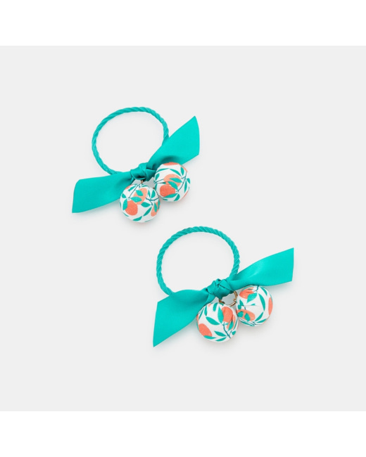 Elastiques fantaisie (lot de 2) vert fille