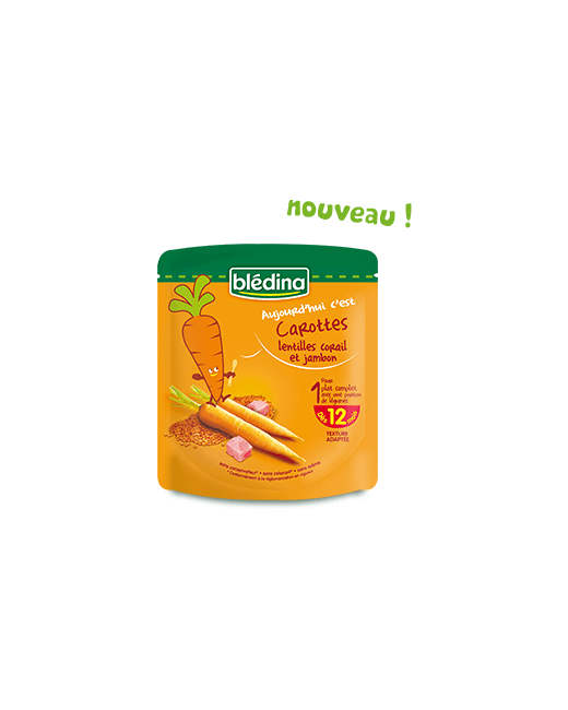 Aujourd'hui c'est : Carottes, lentilles corail et jambon