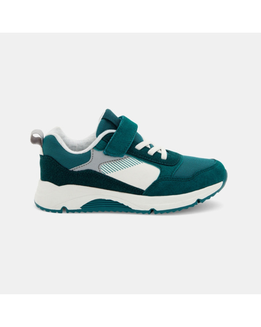 Running dadshoes lacets et scratch vert garçon