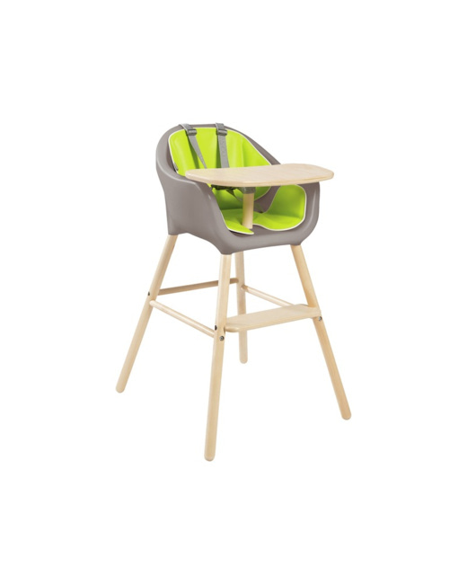 Chaise haute Iceberg avec tablette et coussin