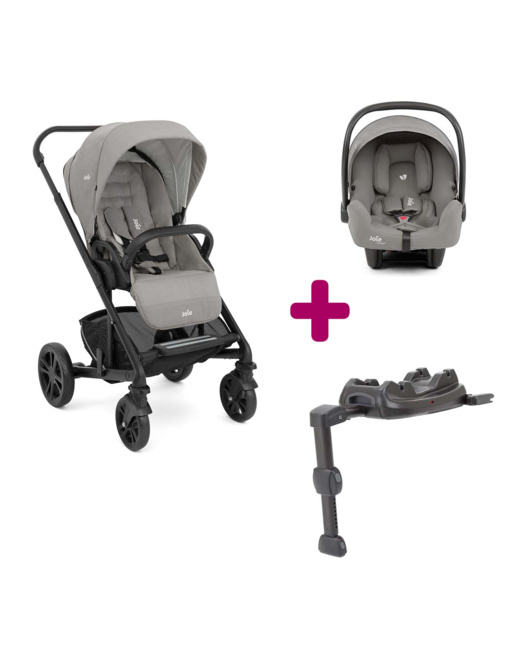 Poussette duo Chrome + coque i-snug 2 + base LX2