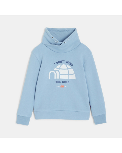 Sweat-shirt à message bleu garçon