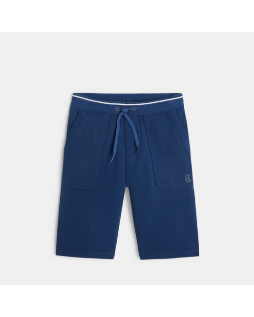Bermuda en molleton bleu garçon