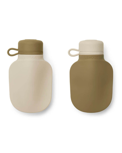 Lot de 2 bouteilles à smoothie Silvia - Sandy khaki mix