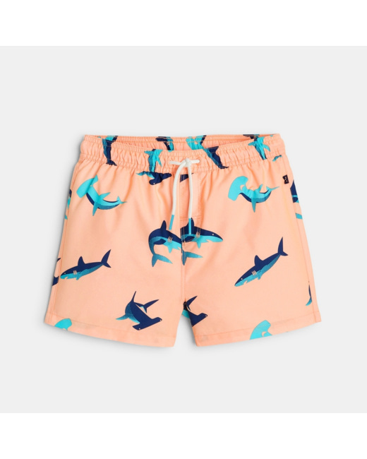 Short de bain imprimé orange garçon