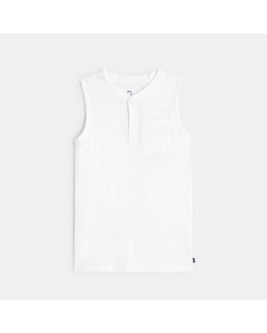 Débardeur en jersey flammé blanc garçon