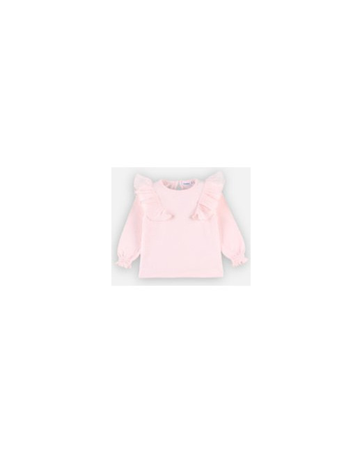 Blouse maille longues manches à volants