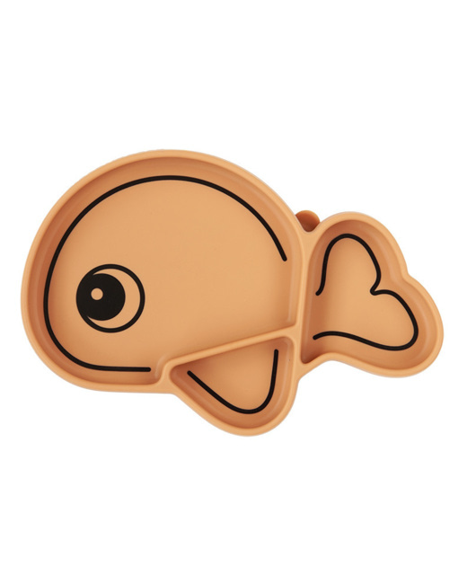 Assiette antidérapante silicone Baleine Wally