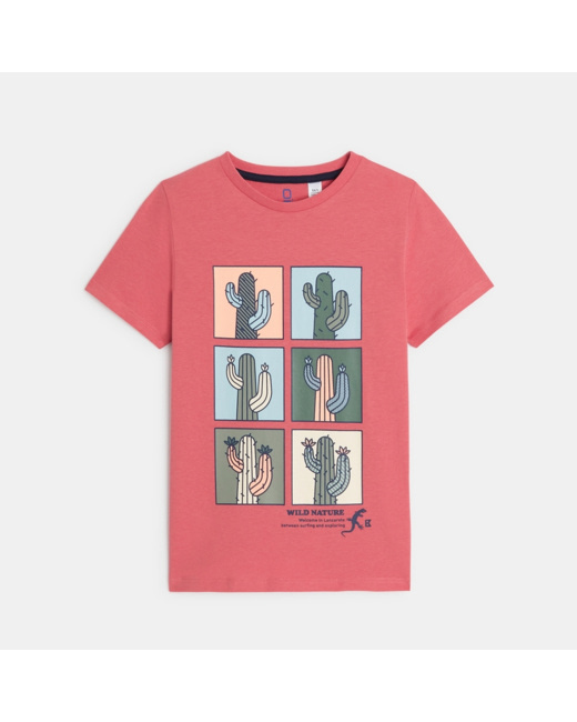 T-shirt à motifs cactus rose garçon