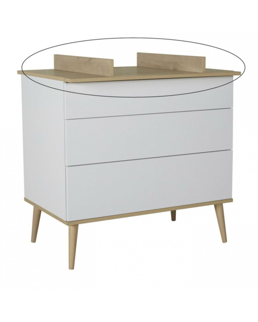 Plan à langer pour commode Flow White et Oak