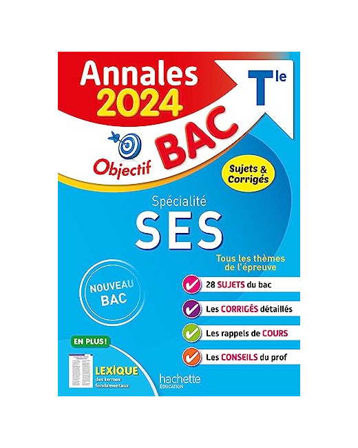 Annales Objectif BAC 2024 - Spécialité SES