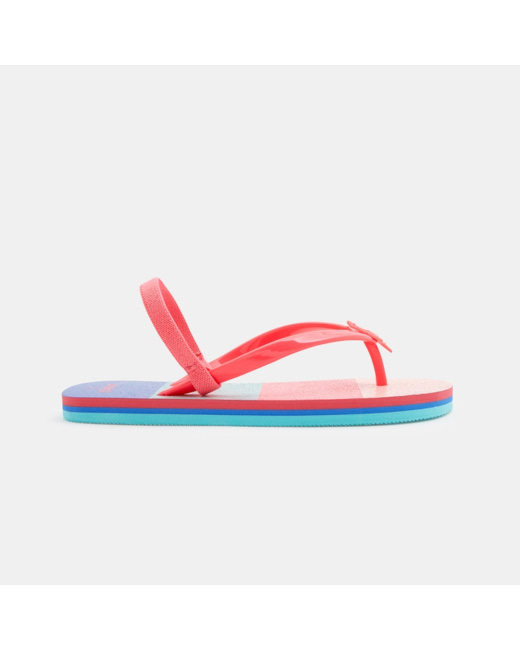 Tongs multicolores rayées fille