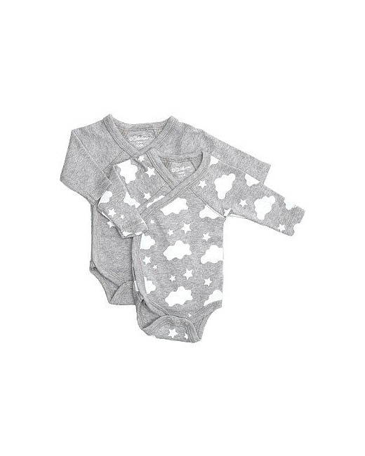 Lot de bodies croisés en coton bio