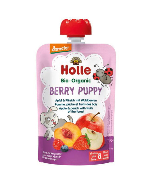 Berry Puppy - Gourde pomme, pêche et fruits des bois