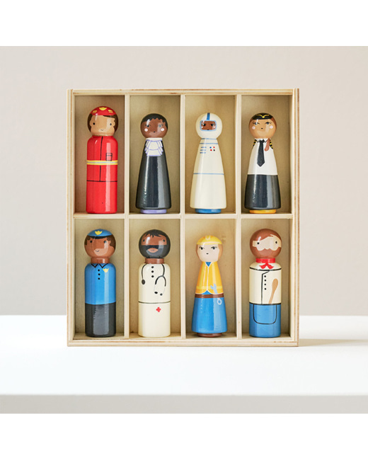 Figurines métiers en bois Petits Héros