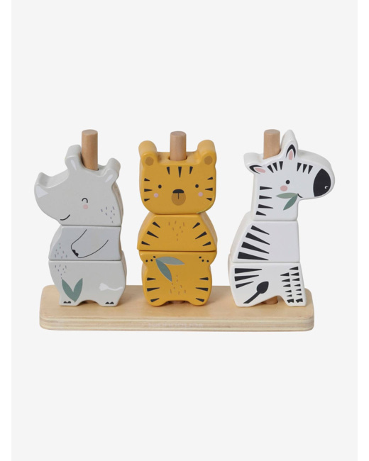 Animaux à empiler Jungle en bois FSC
