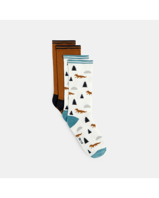 Chaussettes fantaisie (lot de 2) orange garçon