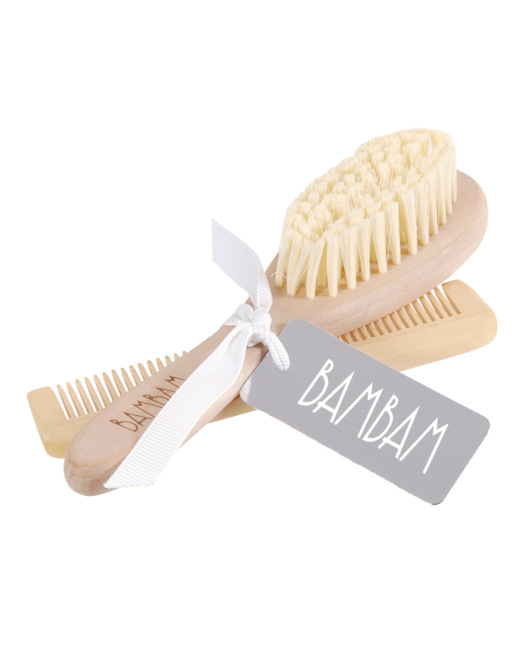 Brosse et peigne en bois