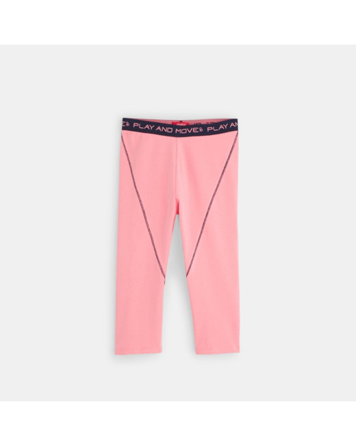 Leggings sport rose fille