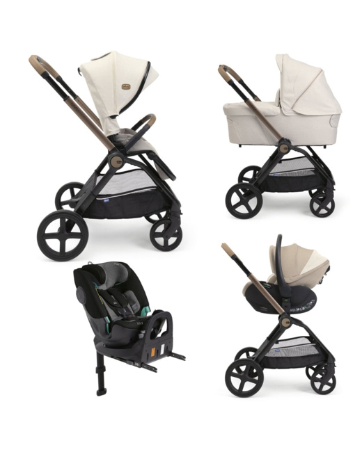 Poussette Trio Mysa avec siège auto First-seat et Fullseat 360 avec Base