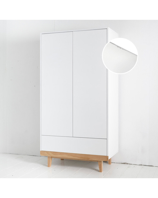 Armoire penderie 1 tiroir Cerise