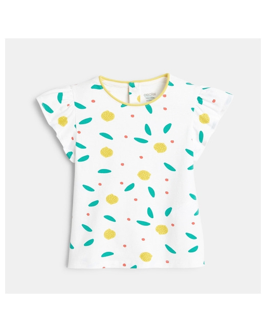 T-shirt manches volantées fruits