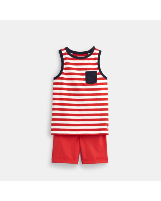 Pyjama d'été rouge garçon