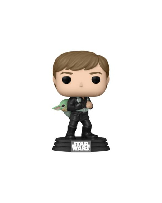 Figurine Luke Skywalker et Grogu Pop! en vinyle : Le Livre de Boba Fett