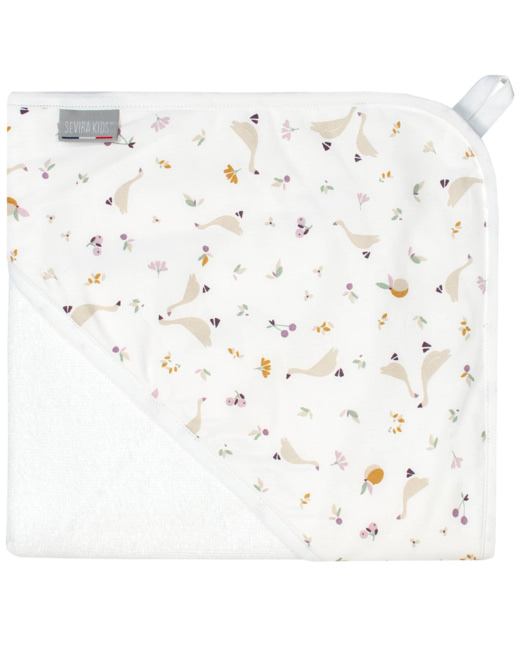 Ma première cape de bain en coton et bambou, Sidonia
