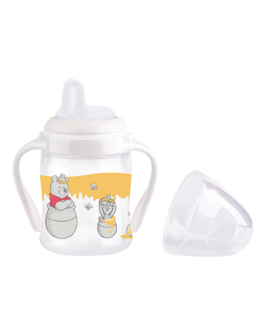 Tasse anti-fuite Winnie l'Ourson embout bec dur 150 ml avec poignées