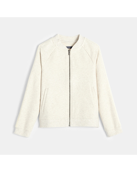 Sweat zippé beige fille