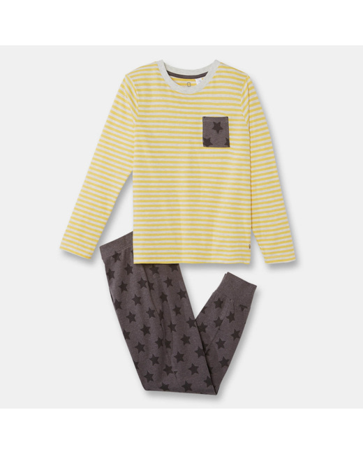 Pyjama 2 pièces en jersey jaune garçon