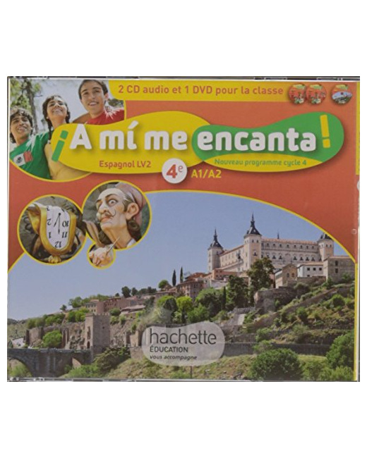 A mi me encanta espagnol cycle 4 / 4e LV2 - Coffret CD/DVD - éd. 2017: enregistrements audio et vidéo