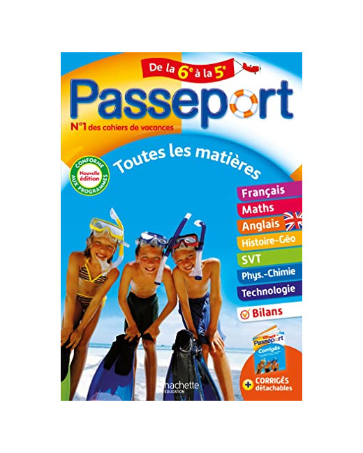 Passeport Toutes les matières De la 6e à la 5e - Cahier de vacances 2023