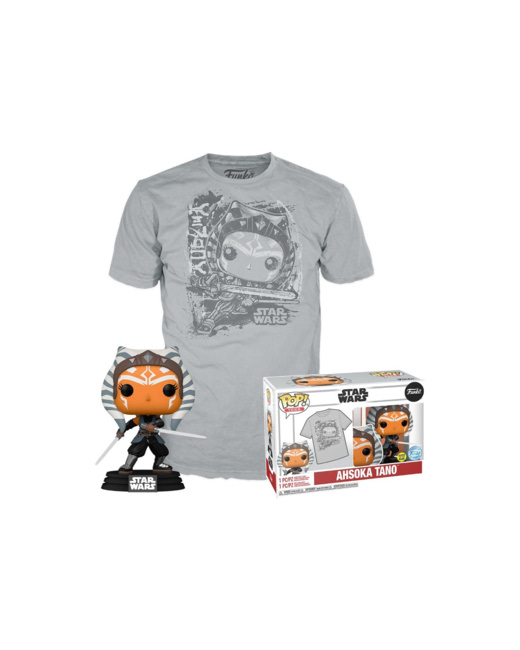 Figurine Le Mandalorien avec Tee-shirt Ahsoka Star Wars Pop