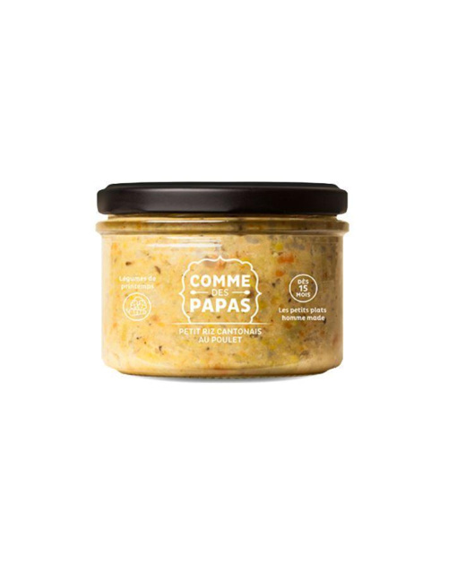 Riz cantonnais, petit pois, carotte et poulet - Dès 15 mois
