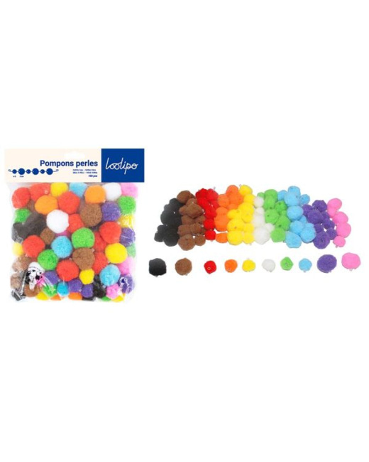 Pompons Arc-En-Ciel - 10 Coloris
