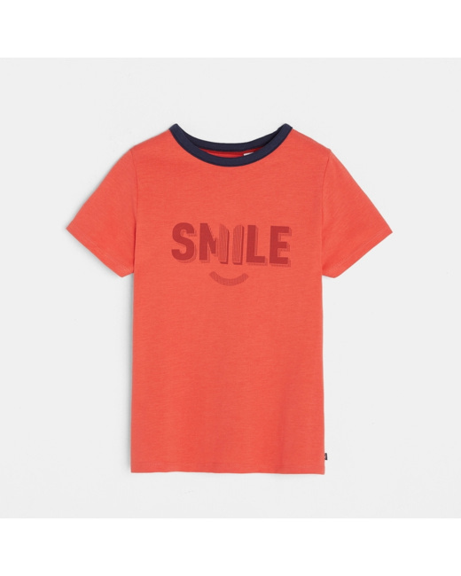 T-shirt à message rouge garçon